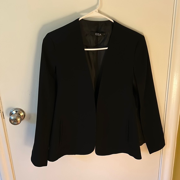 KISA Cape Blazer - black size 4 - Picture 2 of 4